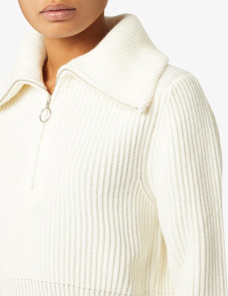 rinascente Rinascente Collection Pink Label Maglione collo aperto zip - Bianco