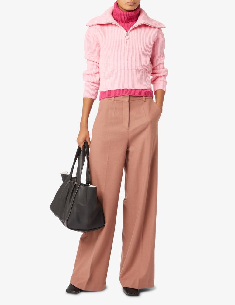 rinascente Rinascente Collection Pink Label Open neck zip sweater - Pink