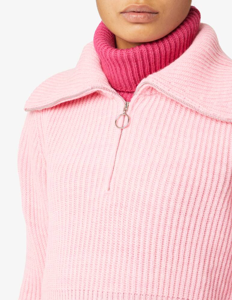 rinascente Rinascente Collection Pink Label Open neck zip sweater - Pink