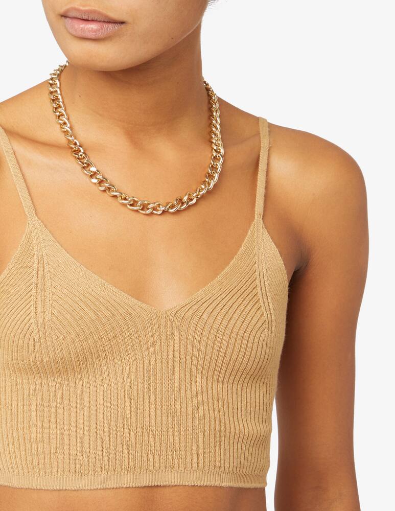 rinascente Rinascente Collection Pink Label Ribbed bralette - Brown