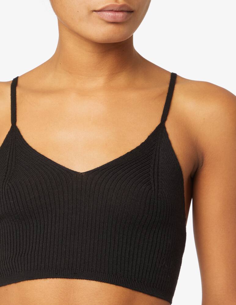 rinascente Rinascente Collection Pink Label Bralette a costina - Nero