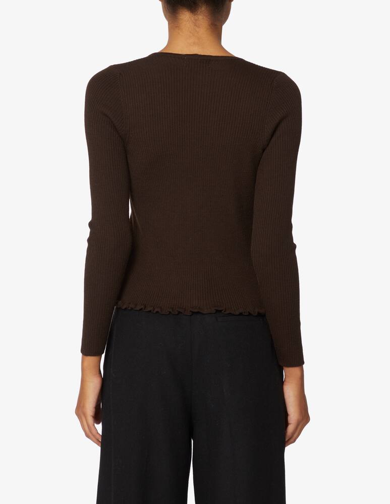 rinascente Rinascente Collection Pink Label Short cardigan with laces - Brown