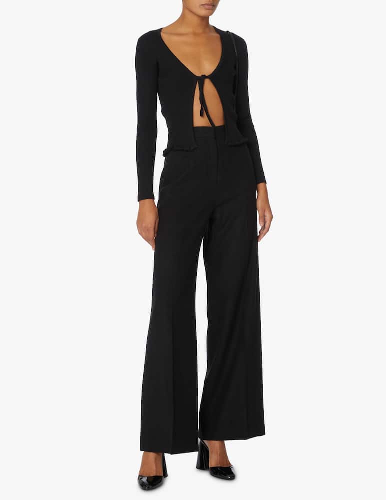 rinascente Rinascente Collection Pink Label Cardigan corto con lacci - Nero