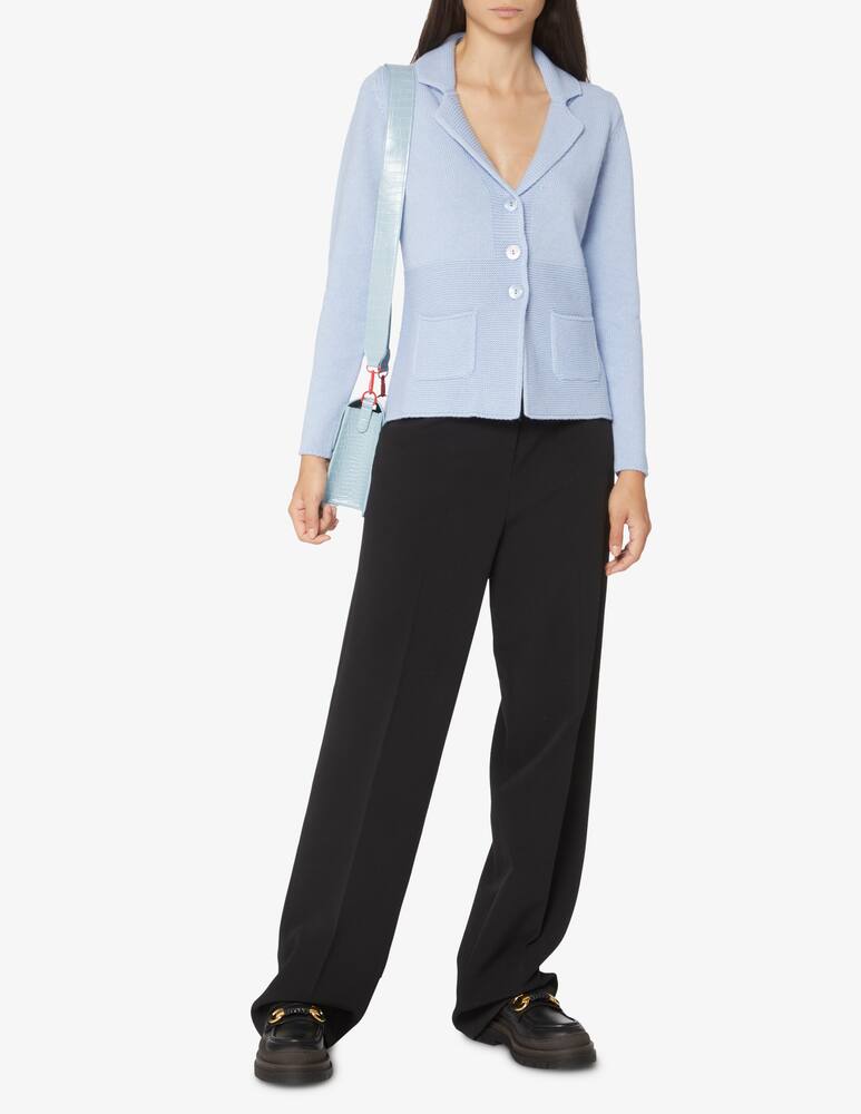 rinascente Elizabeth Ascot Cardigan in misto lana - Azzurro