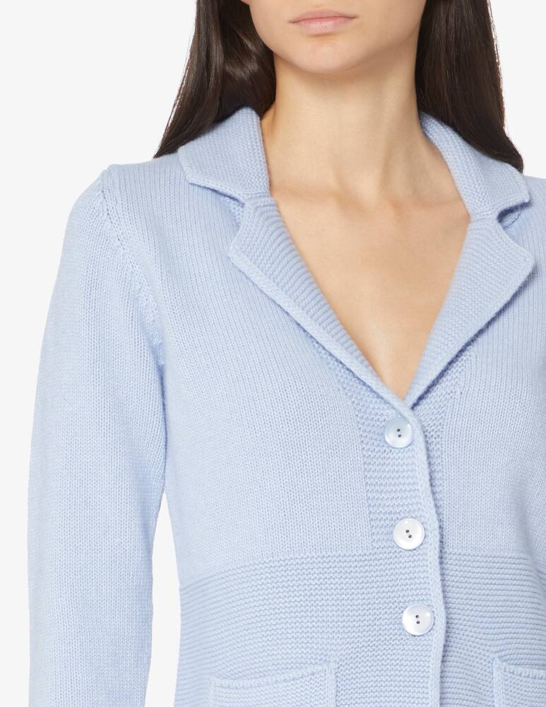 rinascente Elizabeth Ascot Cardigan in misto lana - Azzurro