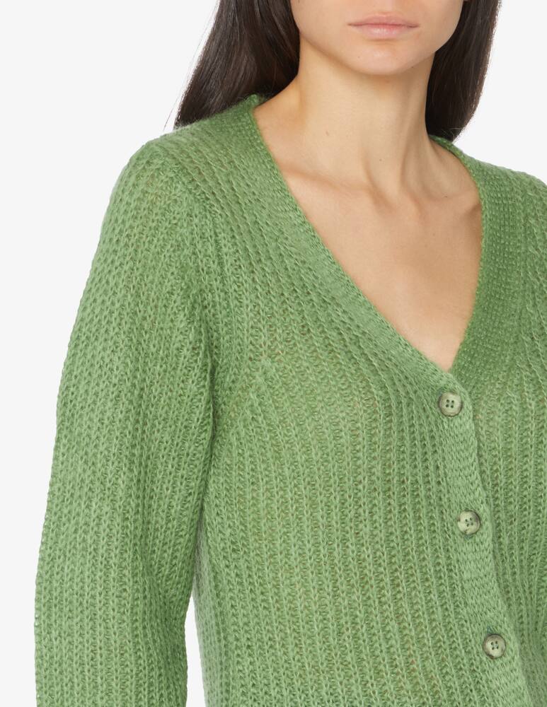 rinascente Rinascente Collection Cardigan 4 bottoni corto - Verde