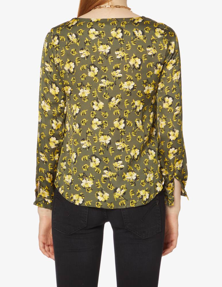 rinascente Elizabeth Ascot Blusa girocollo polsi con bottone - Nero