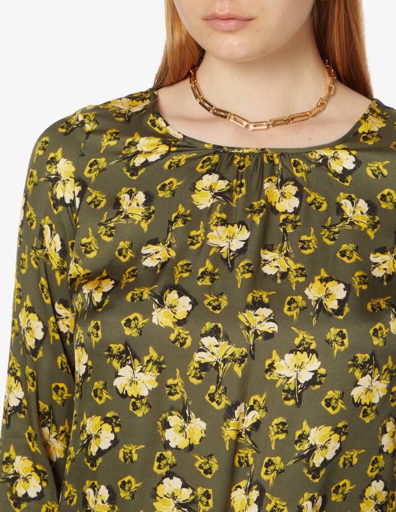 rinascente Elizabeth Ascot Blusa girocollo polsi con bottone - Nero