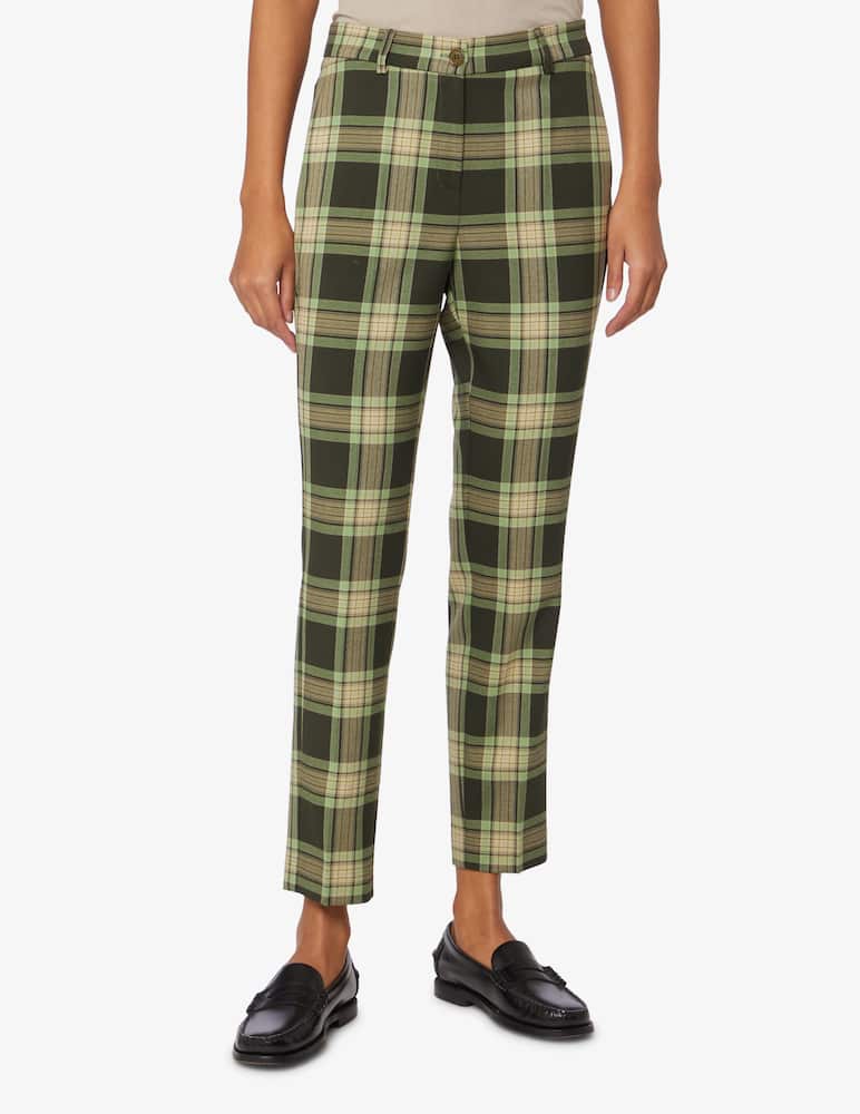 rinascente Elizabeth Ascot Pantalone a quadri - Verde