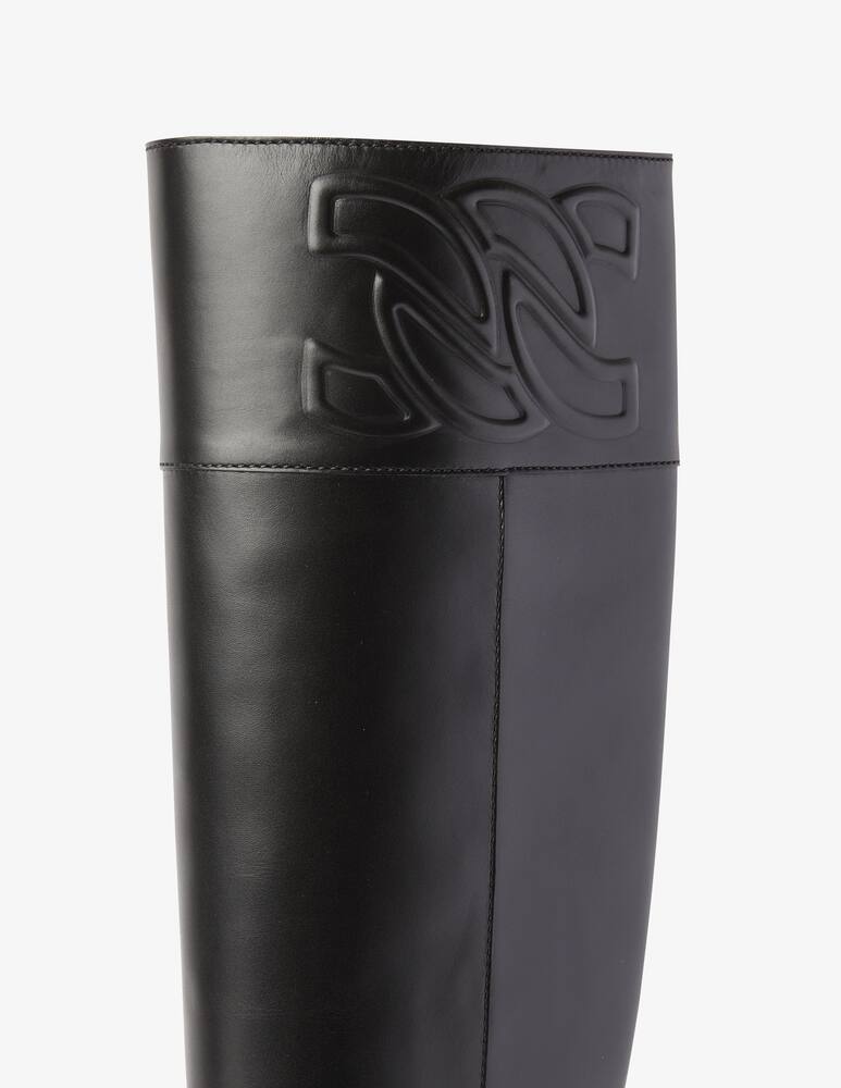 rinascente Casadei Stivali plateau con catena in rilievo - Nero