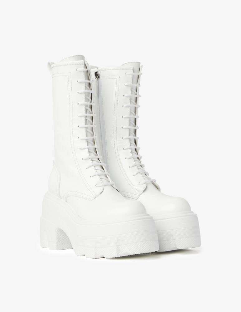 Casadei Combat boots with zip - White - picture 3 Casadei Combat boots with zip - White - picture 3