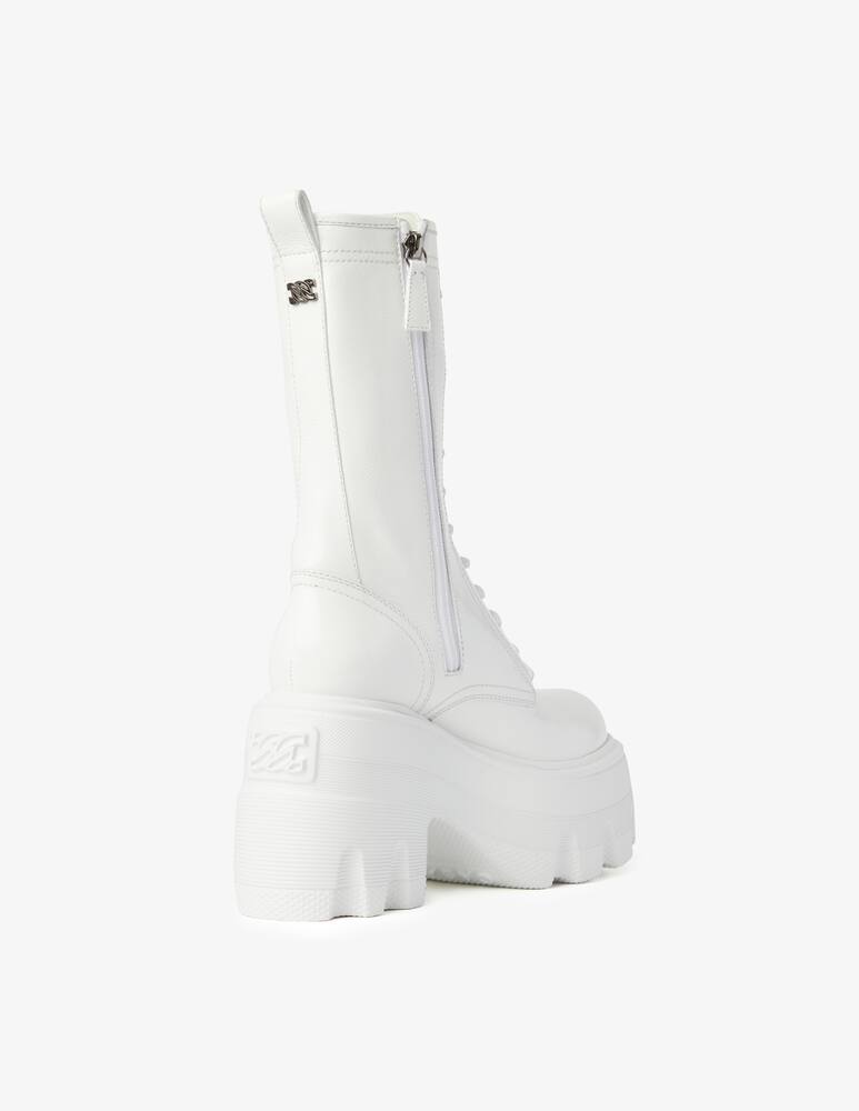 Casadei Combat boots with zip - White - picture 4 Casadei Combat boots with zip - White - picture 4