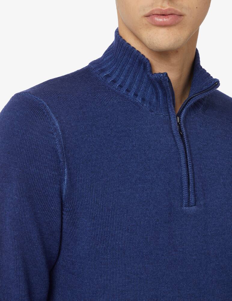 rinascente Ferrante Maglia con mezza zip in lana merino