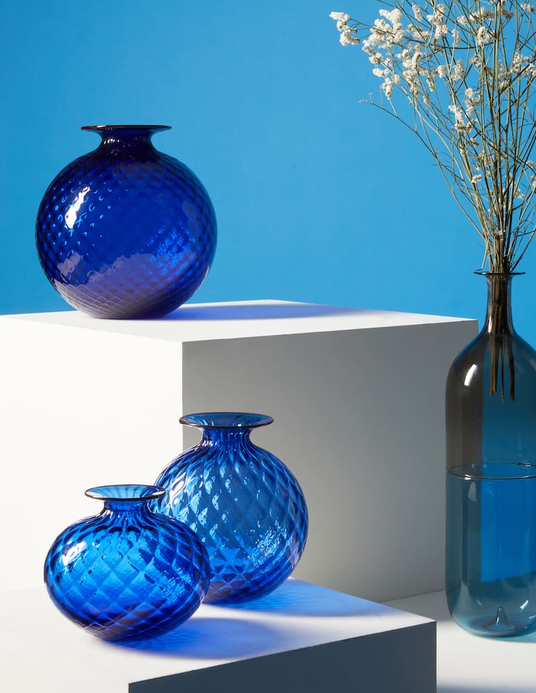 rinascente Venini Monofiore Balloton  Vase - Blue