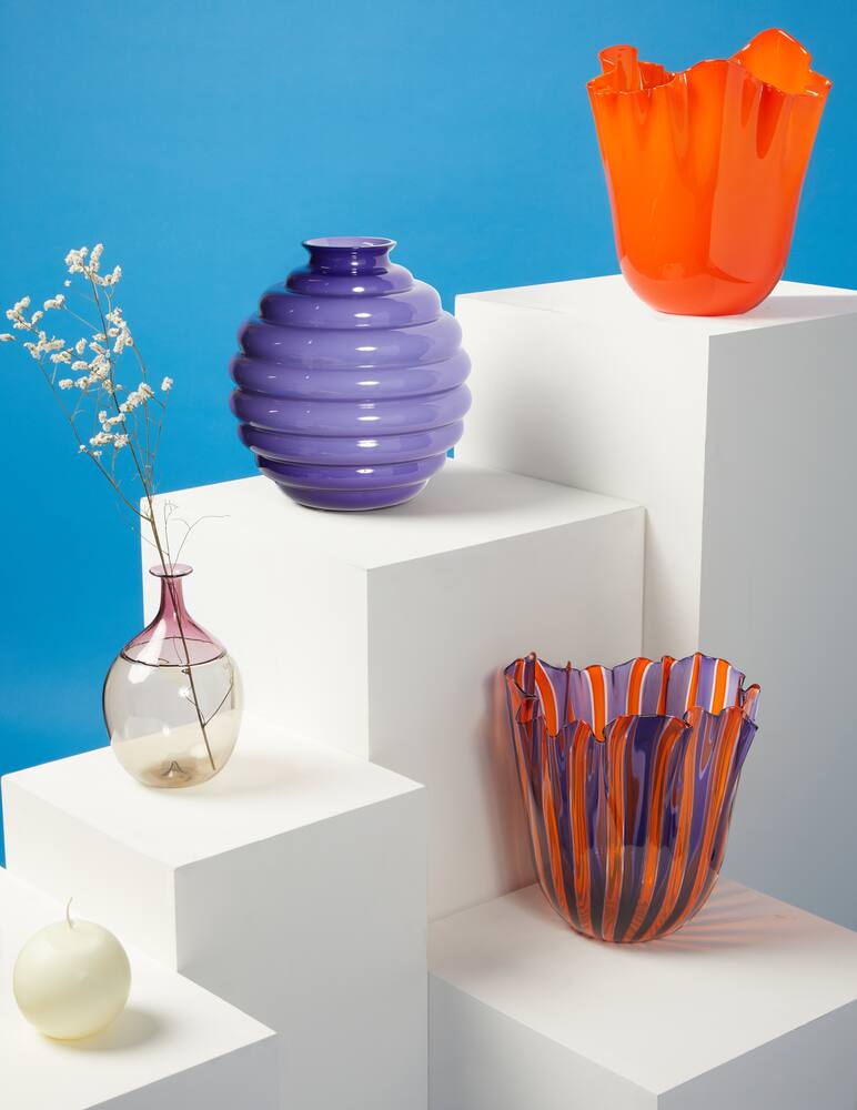 rinascente Venini Fazzoletto a canne Vase - Multi