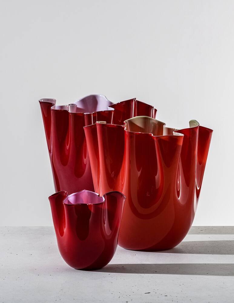 rinascente Venini Fazzoletto Vase - Red