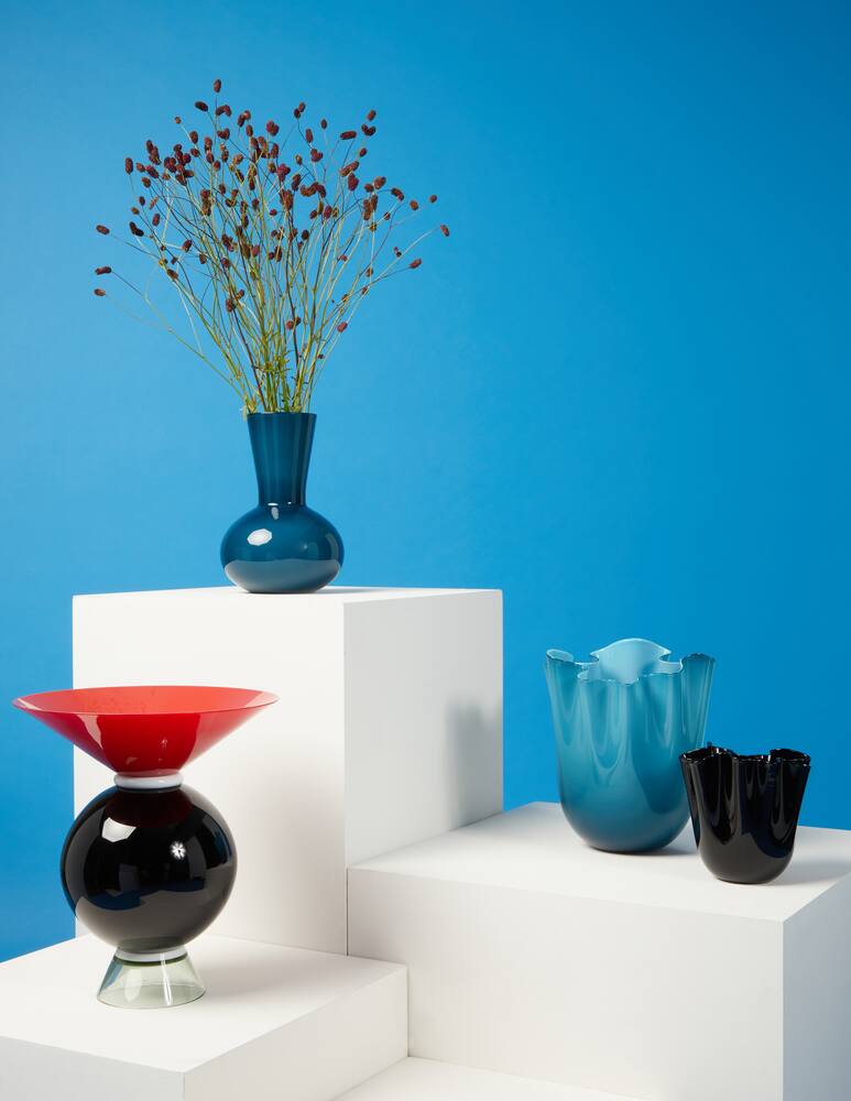 rinascente Venini Fazzoletto Vase - Light blue