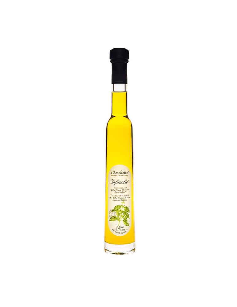 Boschetto Extra virgin olive oil infused with basil 200 ml - picture 1 Boschetto Extra virgin olive oil infused with basil 200 ml - picture 1