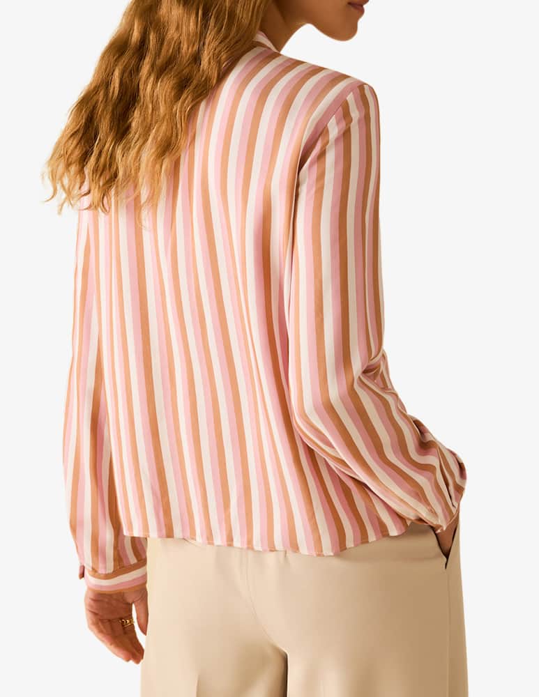 rinascente PENNYBLACK Striped twill tie neck shirt