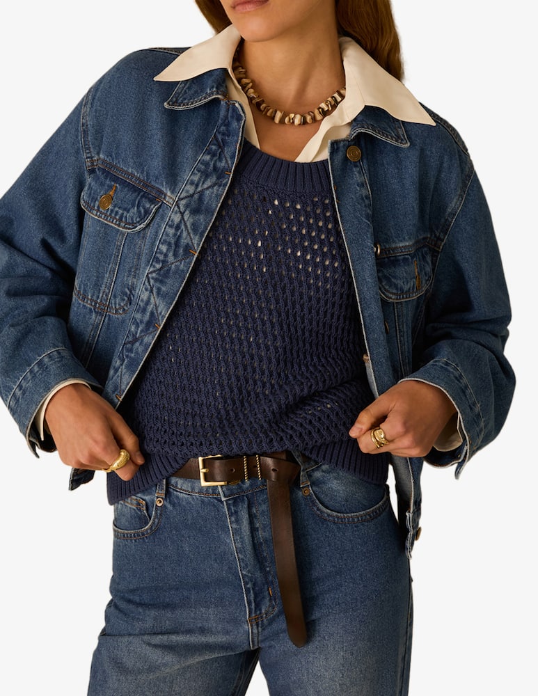 rinascente PENNYBLACK Cellula cotton mesh jumper