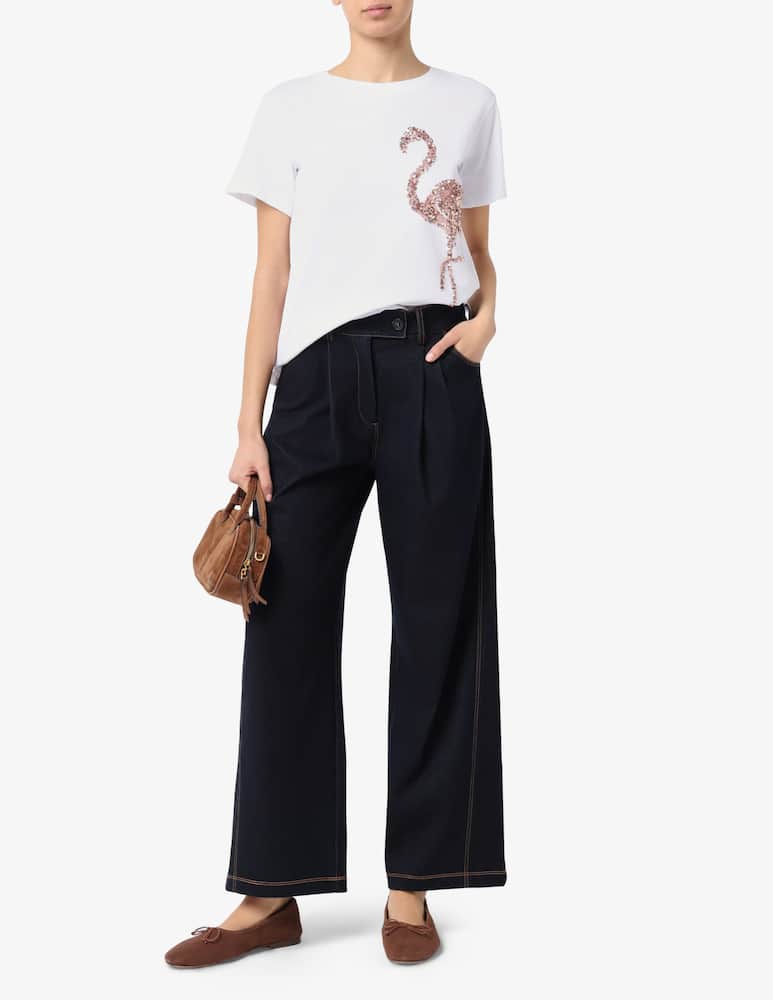 rinascente PENNYBLACK T-shirt strass flamingo