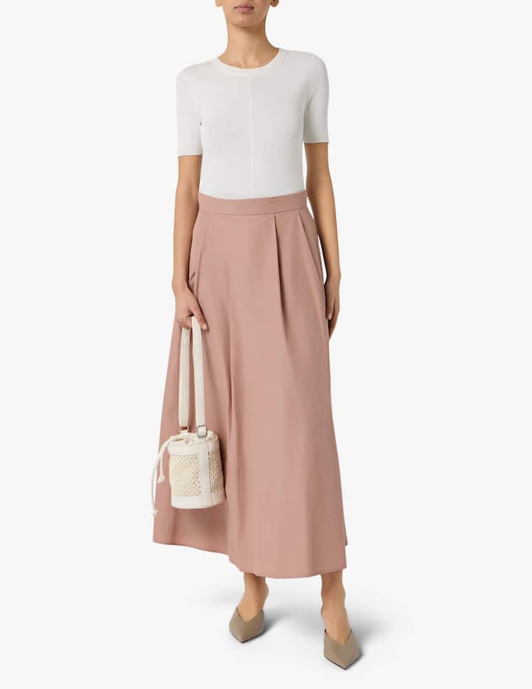 rinascente EMME Taffeta long pleated skirt