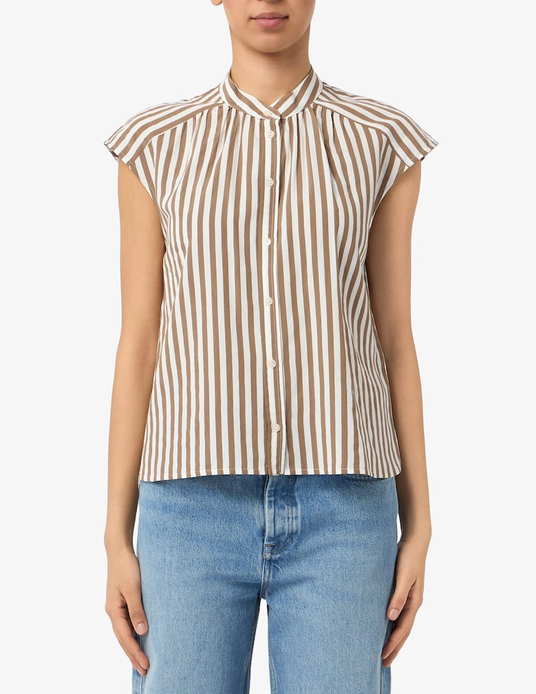 EMME Striped short sleeve shirt EMMSAIO - picture 1 EMME Striped short sleeve shirt EMMSAIO - picture 1