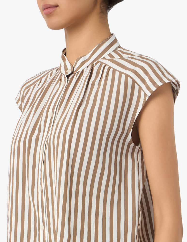 EMME Striped short sleeve shirt EMMSAIO - picture 4 EMME Striped short sleeve shirt EMMSAIO - picture 4