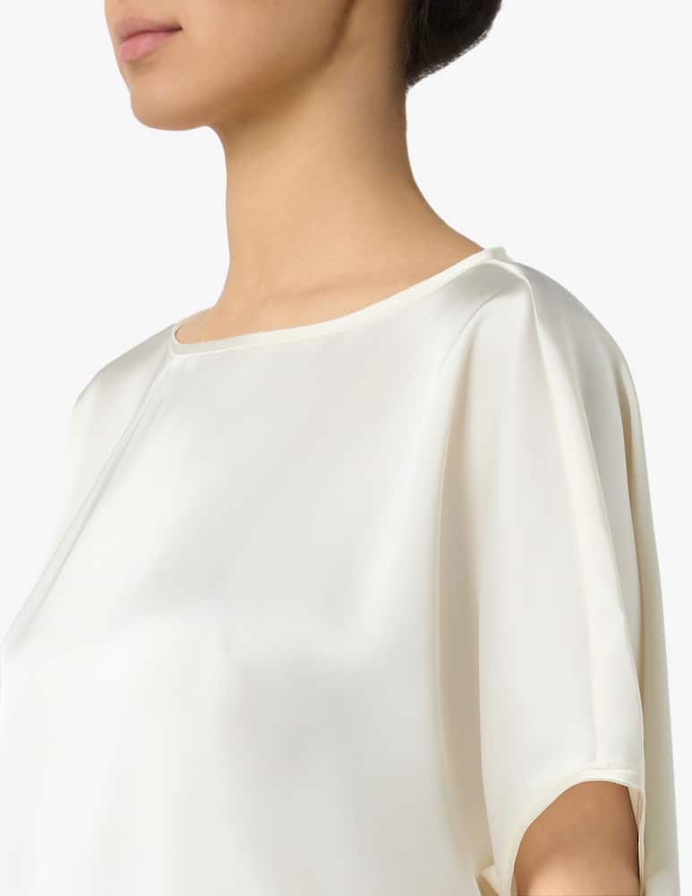 EMME Satin over short sleeve blouse EMMRANGHI - picture 4 EMME Satin over short sleeve blouse EMMRANGHI - picture 4