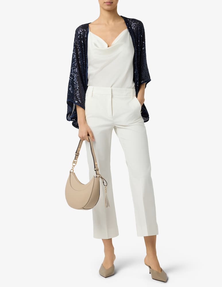 EMME Bootcut gabardine trousers EMMLEMBO - picture 2 EMME Bootcut gabardine trousers EMMLEMBO - picture 2