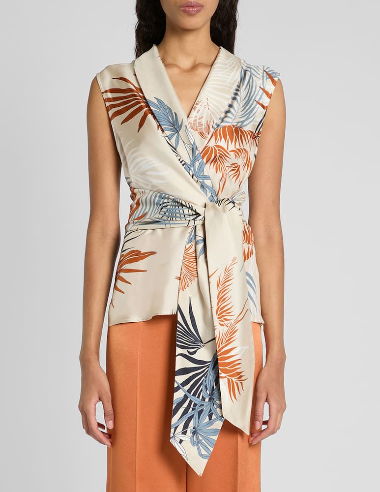 Marella Printed wrap blouse - picture 1 Marella Printed wrap blouse - picture 1
