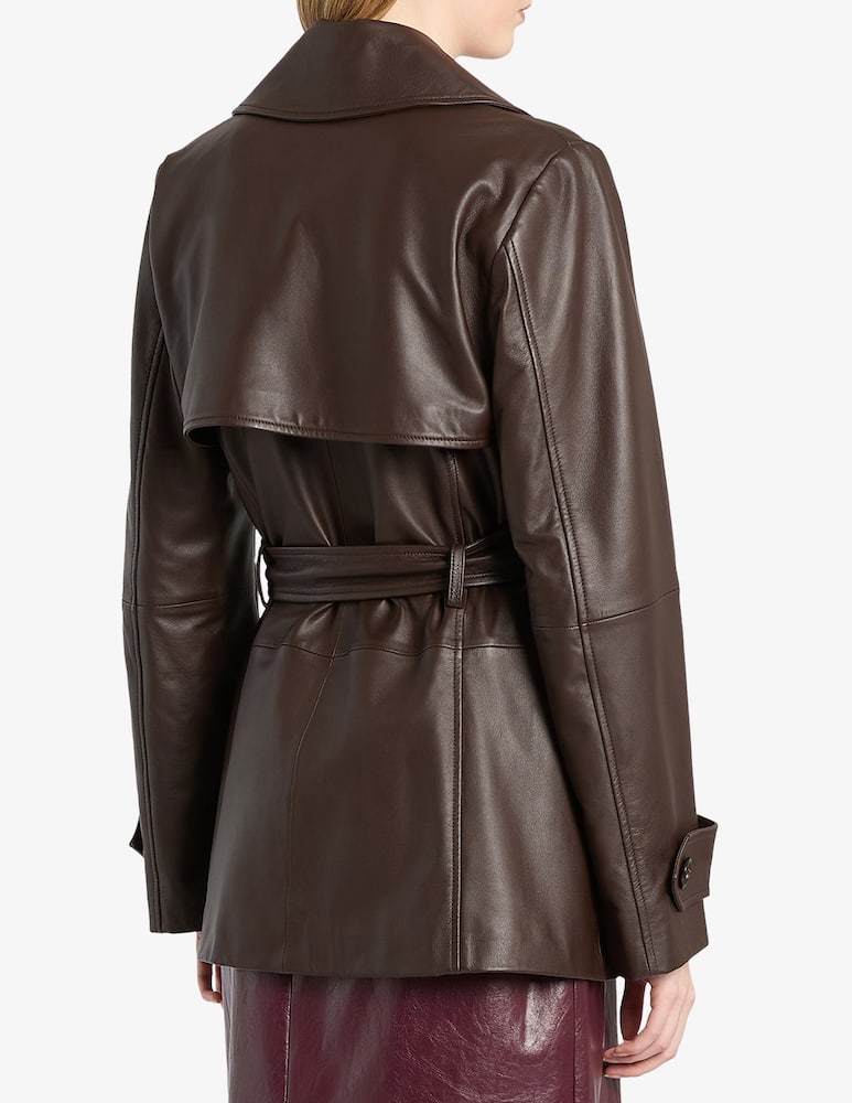 Marella Leather trench coat - picture 2 Marella Leather trench coat - picture 2