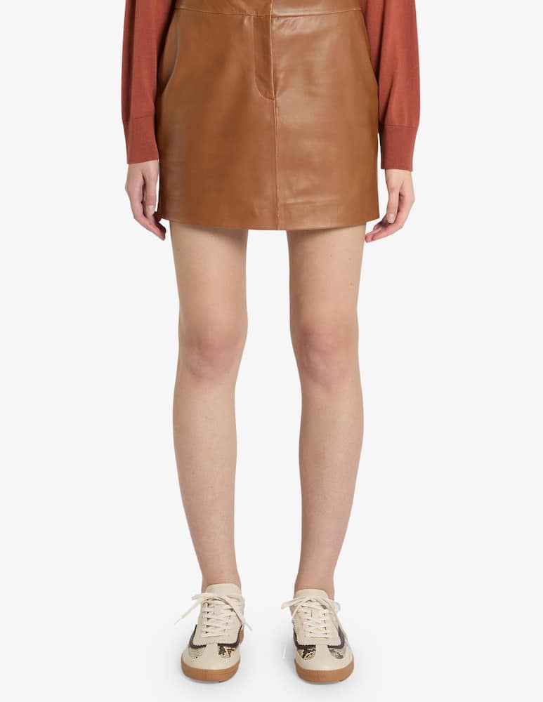 rinascente Marella Leather mini skirt