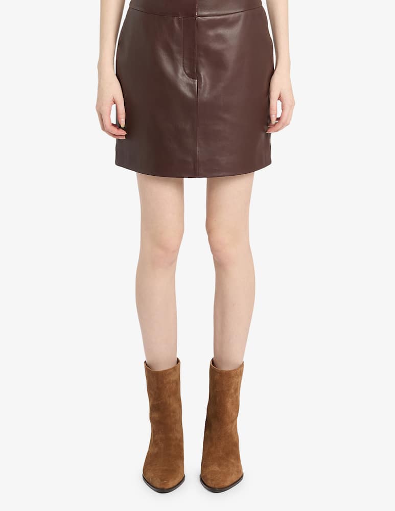 Marella Mini leather skirt - picture 1 Marella Mini leather skirt - picture 1