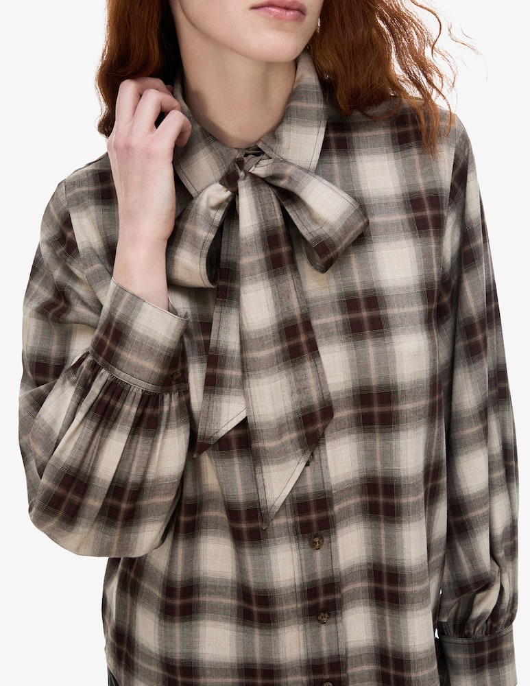 rinascente iBlues Camicia tartan con fiocco