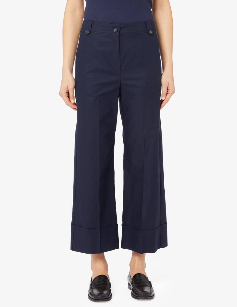 iBlues Cropped piqué trousers in cotton - picture 1 iBlues Cropped piqué trousers in cotton - picture 1