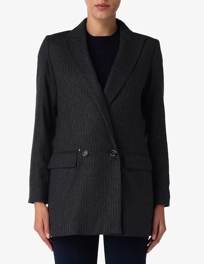 EMME Blazer gessato doppiopetto Stizza - immagine 1 EMME Blazer gessato doppiopetto Stizza - immagine 1