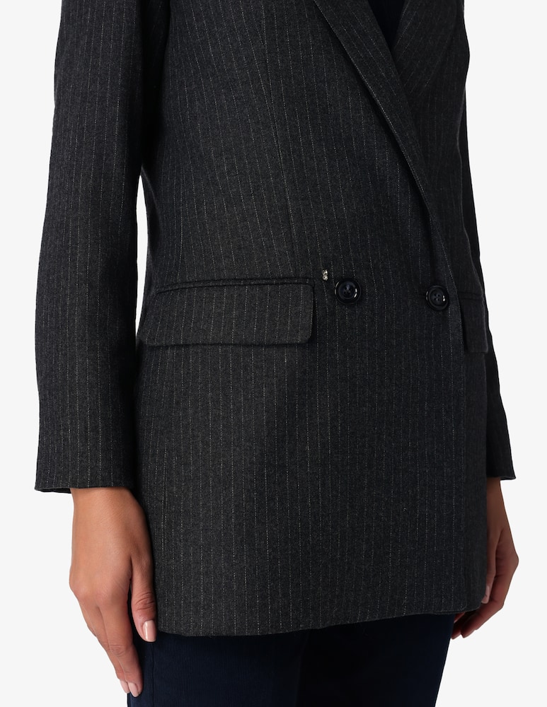 EMME Blazer gessato doppiopetto Stizza - immagine 4 EMME Blazer gessato doppiopetto Stizza - immagine 4