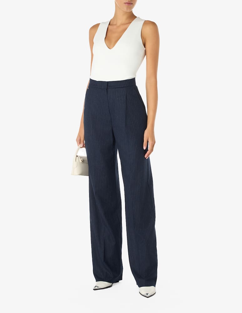 rinascente EMME Torre pinstriped palazzo trousers