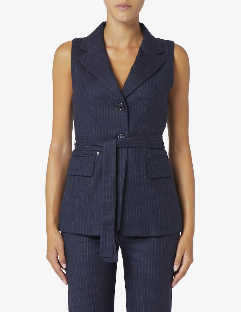 EMME Gilet lungo gessato 2bottoni Tulipe - immagine 1 EMME Gilet lungo gessato 2bottoni Tulipe - immagine 1
