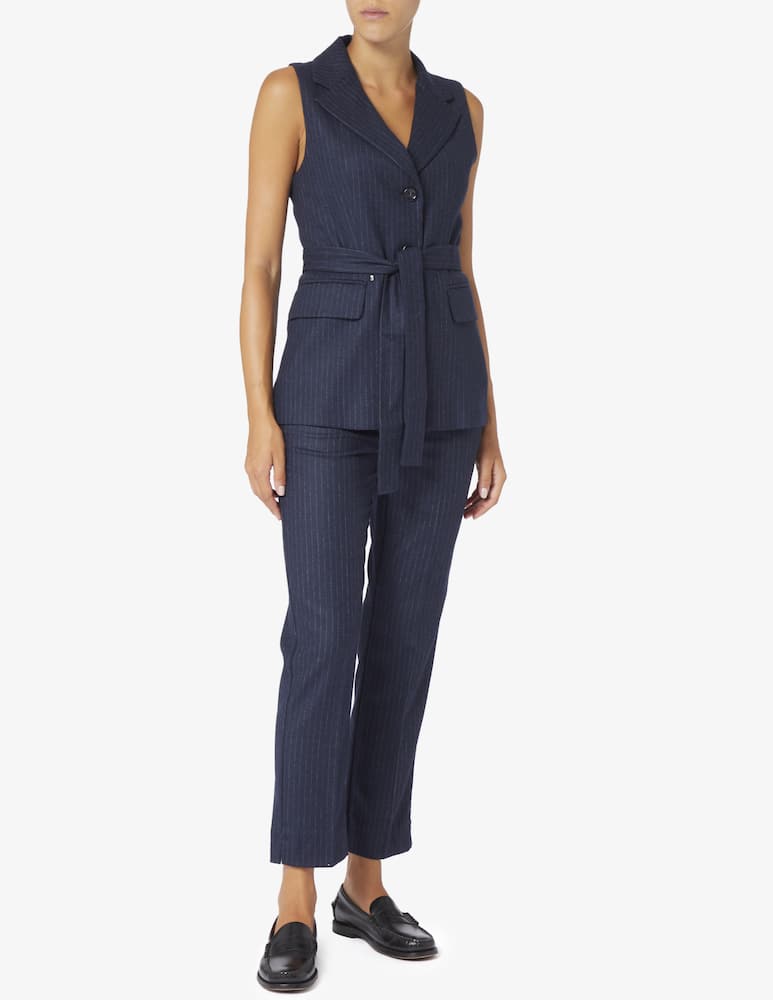 EMME Gilet lungo gessato 2bottoni Tulipe - immagine 2 EMME Gilet lungo gessato 2bottoni Tulipe - immagine 2