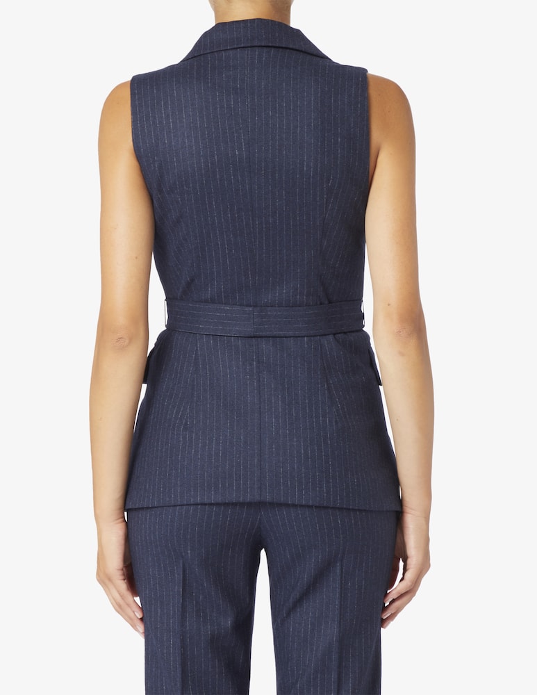 EMME Gilet lungo gessato 2bottoni Tulipe - immagine 3 EMME Gilet lungo gessato 2bottoni Tulipe - immagine 3