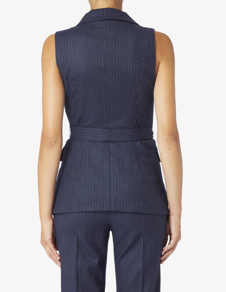 rinascente EMME Marella Tulipe long pinstripe vest with 2 buttons