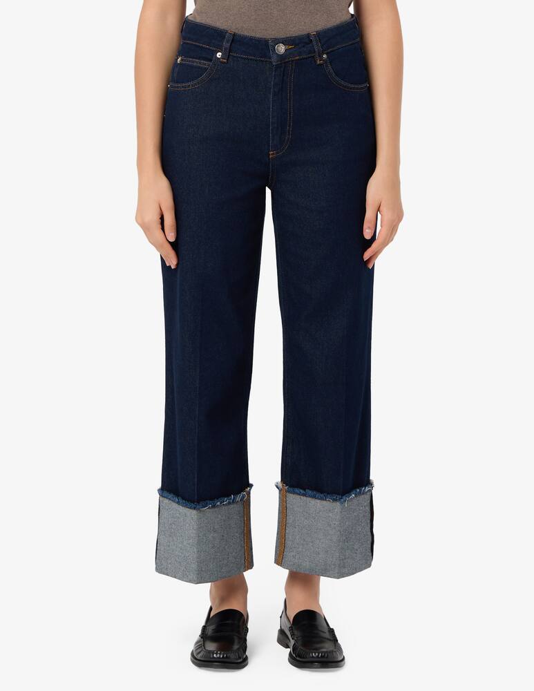 rinascente PENNYBLACK Jeans cropped a gamba larga con risvolto