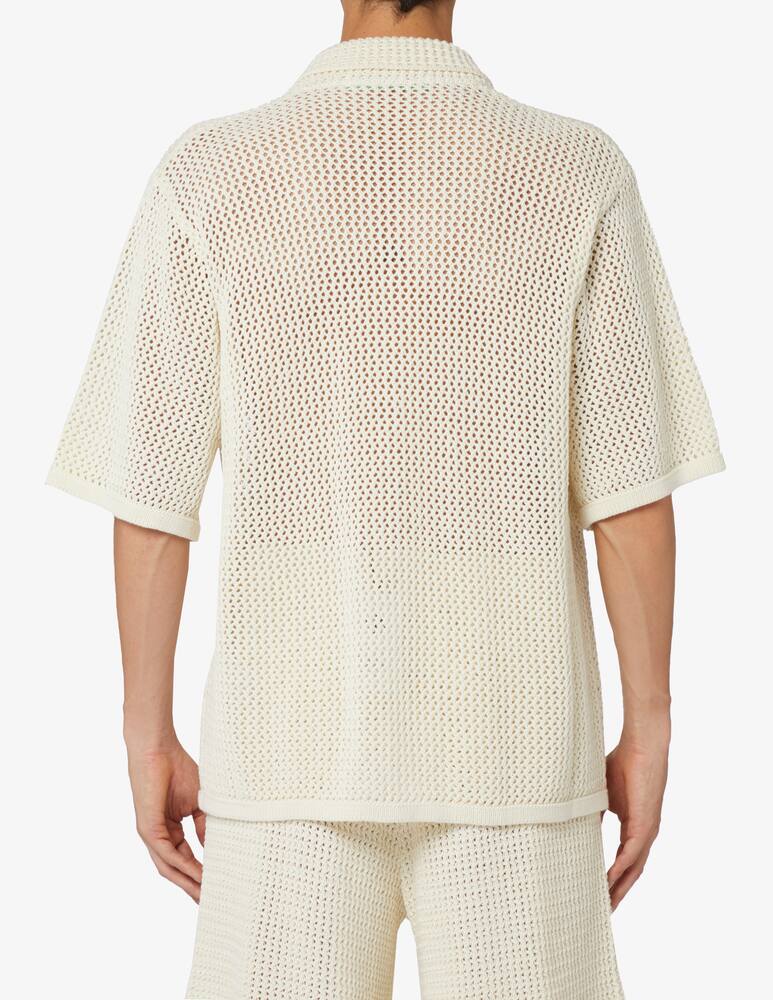 rinascente Garment Workshop Knitted crochet short sleeve shirt