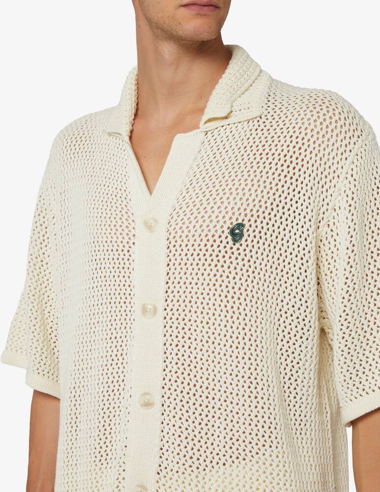 rinascente Garment Workshop Knitted crochet short sleeve shirt