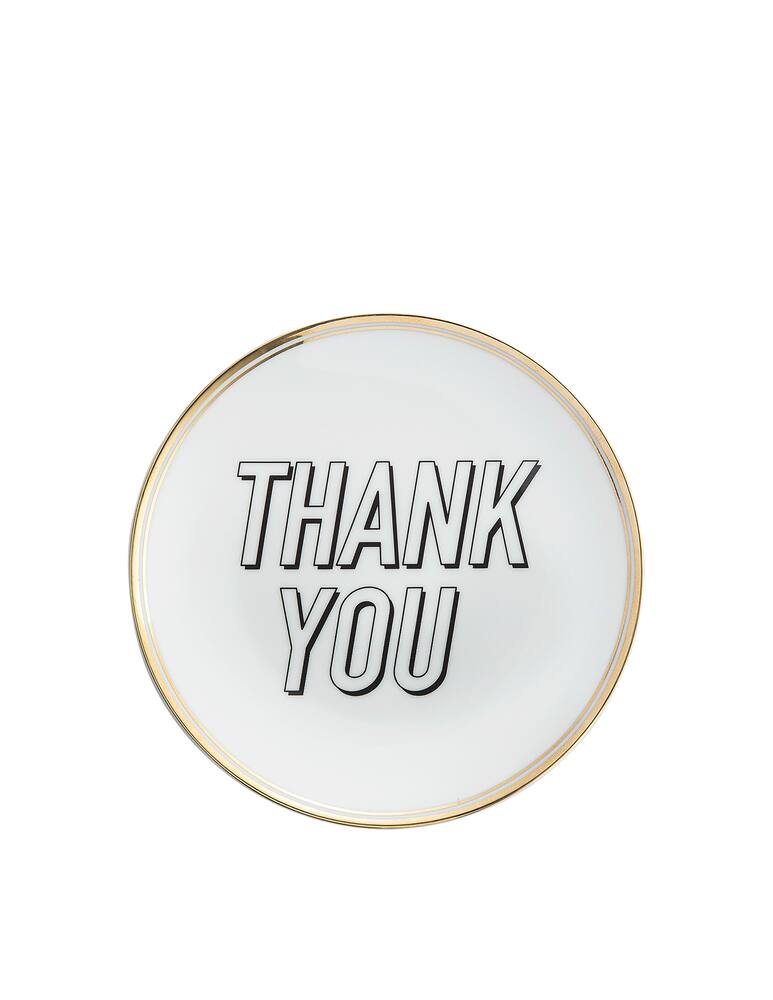 rinascente Bitossi Piatto Thank You  La Tavola Scomposta - Bianco