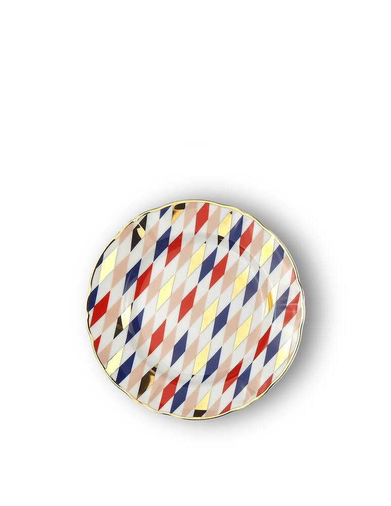 rinascente Bitossi Piatto Dessert Quadri D. 20.5 cm - Multicolor