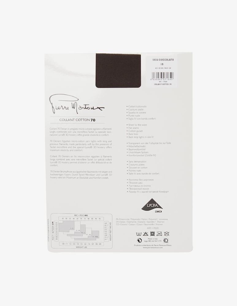 Pierre Mantoux Collant Cotton 70 - immagine 2 Pierre Mantoux Collant Cotton 70 - immagine 2