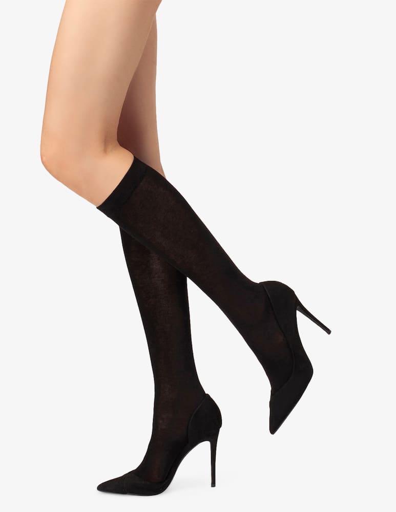Pierre Mantoux cashmere knee-high socks - picture 1 Pierre Mantoux cashmere knee-high socks - picture 1